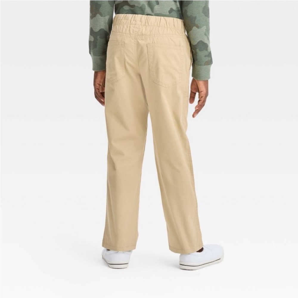 Kids Tan Drawstring Pants - Picture 2 of 4